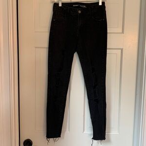 Old Navy Black Distressed Rockstar Jeans
